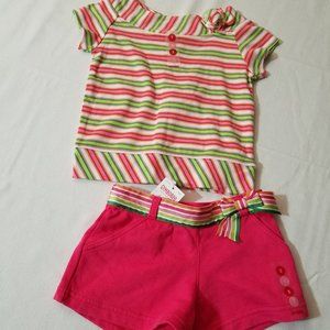 Gymboree Spring Fun Vintage Size 3 Shirt Shorts NWT